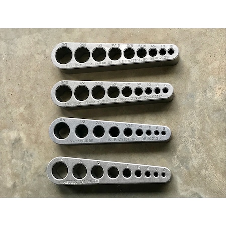 Big Gator Tools 4 Piece Set - Complete set of the Imperial and Metric V-TapGuides by Big Gator Tools Big Gator Tap Set